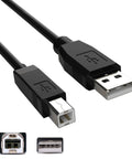 Tough As Nails 10Ft Usb A To B Male Cable Cord with black connectors for Cricut Expression 2 and printers.