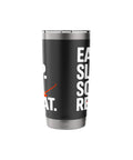 Glider Pilot Stainless Steel Insulated Tumbler Keeps Coffee Hot Or Ice Cold For Sailplane Fans with black design and text