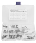 60 Piece Clevis Pins Assortment Kit With Zinc Plated Steel Pins Flat Head Single Hole Heavy Duty And Rustproof in plastic organizer