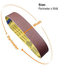 No Nonsense Heavy Duty Sanding Belts 2X63 Inches for wood and metal, showing sizing details and grit P60.