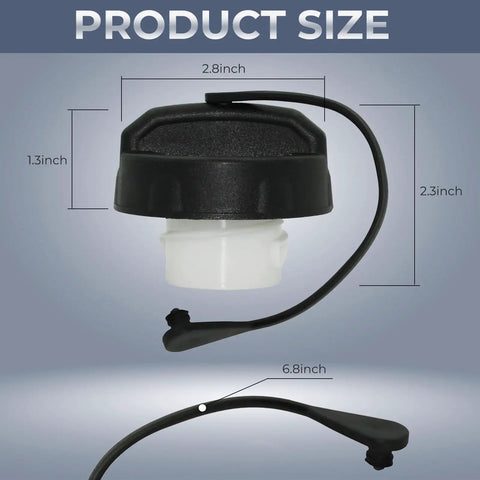 Fuel Cap Replacement Built To Last For 2003 2018 Jeep Wrangler JK TJ Liberty Cherokee Grand Cherokee size dimensions