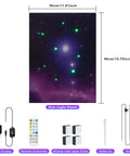 8 Pack Fiber Optic Starlight Soundproof Foam Panels For Walls And Ceilings with remote and accessories, ideal for gaming setups.