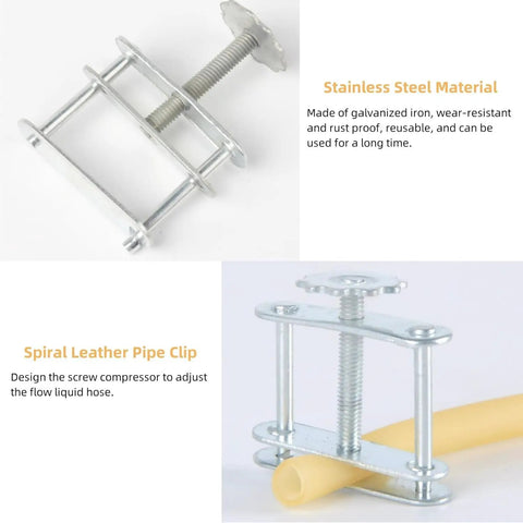 12Pcs Heavy Duty Tube Water Stopper Steel Telescopic Flow Control Tubing Clamps With Adjustable Screws And Bolts. Laboratory clips on hose.