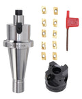 Essential CNC Milling Gear Kit Featuring NT40 FMB22 High Speed Face End Mill Holder With Indexable Cutter And Ten Pieces Of APMT1604 Carbide Inserts