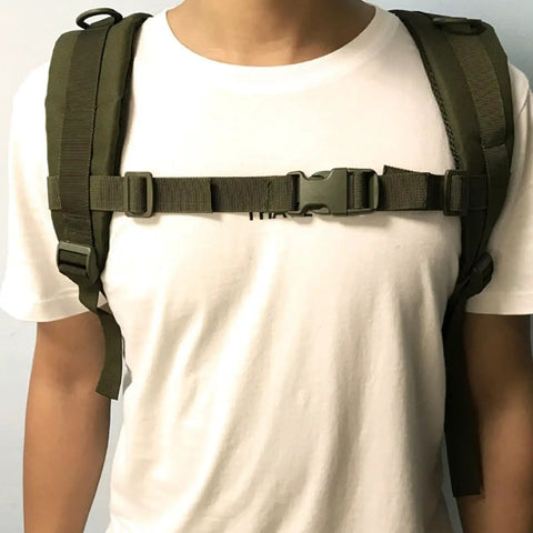 2 Pack Adjustable Backpack Straps With Retractable Buckles For Outdoor Travel Hiking Camping And Jogging Gear Heavy Duty Nylon Quick Dry Easy Replacement Army Green