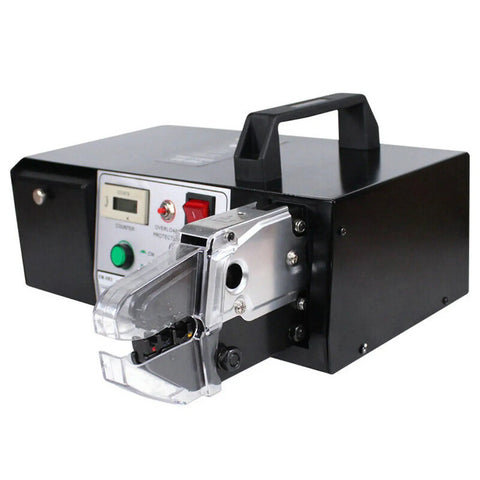 Pro Grade Electric Terminal Crimping Machine Built Like A Tank For Reliable Daily Use with clear die and control panel.