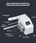 Dang Fast Portable Air Pillow Maker showing key components like key panel, feeding shaft, and heating block for cushioning.