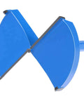 Forstner drill bit, blue 90mm diameter tungsten carbide wood hole saw, side view