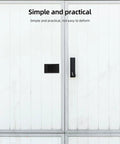 4 Pack Plastic RV Door Latches No Hassle For Cabinets And Distribution Boxes on white panel door