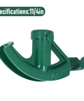 Heavy Duty Cast Iron Manual Pipe Bender For 90 To 180 Degree Bends Labor Saving Tube Former side view of 1 1/4 inch bending tool.