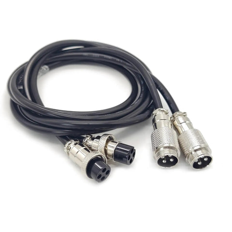 GX16 4 Pin Cable Cordset Male To Female Aviation Connector Panel Mount Circular Metal Plug Adapter 10m Silver Pins