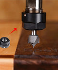 Top Shelf Er25 Collet Chuck Nut For Cnc Milling And Engraving Tools precision balanced tool holder in use with CNC router.