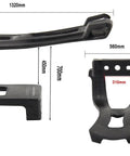 Toe Clip Straps For Bike Pedals, Universal Fit Cycling Toe Cages For MTB And Road Bikes, Lightweight Nylon Pedal Clips measurement diagram