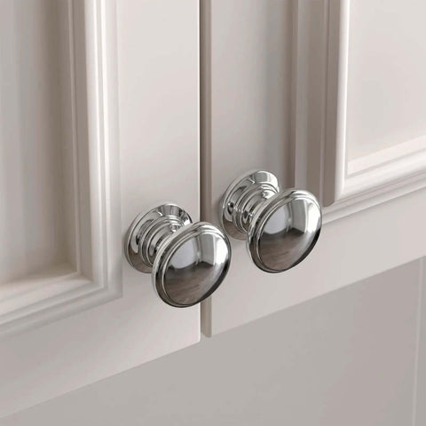 10 Pack Chrome Cabinet Knobs Solid Zinc Alloy Hardware With Polished Chrome Finish, durable modern knobs on cabinet doors