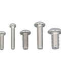 Beefy Stainless Steel Metric Bolts And Nuts Set M2 M3 M4 M5 With Flat Washers And Lock Washers, Precision Threaded Fasteners For Electronics, Machinery, And DIY Projects, High Hardness, Corrosion Resistant, Long Lasting, five stainless steel bolts