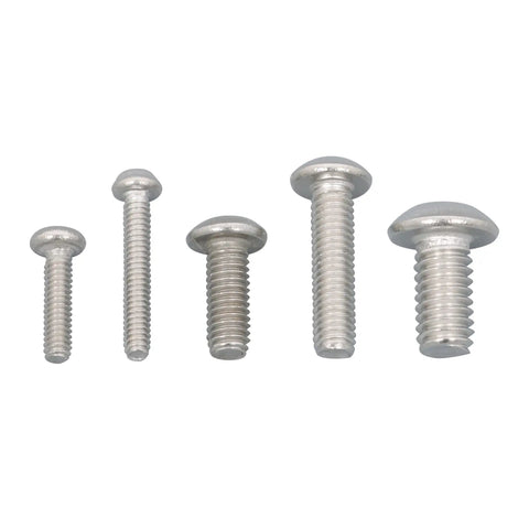 Beefy Stainless Steel Metric Bolts And Nuts Set M2 M3 M4 M5 With Flat Washers And Lock Washers, Precision Threaded Fasteners For Electronics, Machinery, And DIY Projects, High Hardness, Corrosion Resistant, Long Lasting, five stainless steel bolts