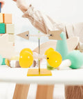 Weather Vane Educational Kit With Wind Indicator for Classroom Science Projects displayed on a table with blocks.