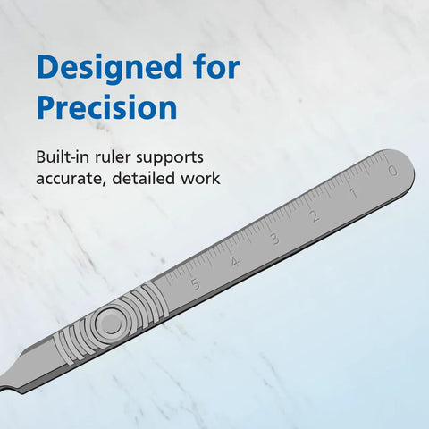 Scalpel Handle No 3 Stainless Steel Fits Blades 10 10A 10R 11 12 14 15 15A Ideal For Dermaplane And Medical Precision.