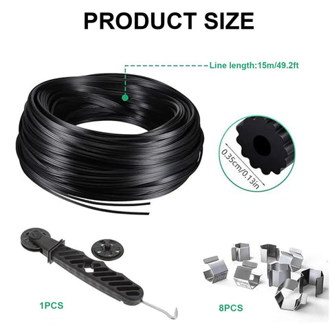 Window Screen Repair Kit With Rubber Splines And Bearing Roller, Easy Removal Hook, Press Wheel And Screen Retainer Tools displayed
