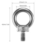 Stainless Steel Eye Bolts Kit For Track Mounting And Tie Downs 15 Piece Kayak Mount Replacement Eyelets dimensions shown