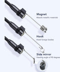 IP67 Waterproof Endoscope Camera With 1080P HD Image Articulating Borescope attachments: magnet, hook, side mirror