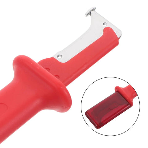 Heavy Duty Insulated Wire Stripper Knife With No Sweat Cable Cutting Razor Ergonomic Grip Handle for precise cable cutting.