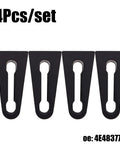Premium Door Lock Sound Deadener Damper Kit With Hella Quiet Soundproof Buffer Pads Crafted From Tough Wear Resistant TPE To Crush Cabin Noise And Give Your Vehicle That Sweet Silent Glide Across All Volkswagen Models, 4 black TPE Latch Covers.