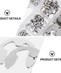 All In One Retaining Ring Kit With Stainless Steel External Snap Rings In E Shape 400 Piece Assortment For Automotive Machinery And DIY Projects Durable Metal Clips For Quick Secure Fastening And Easy Installation. Stainless steel E-shaped external snap rings in a 400-piece assortment.