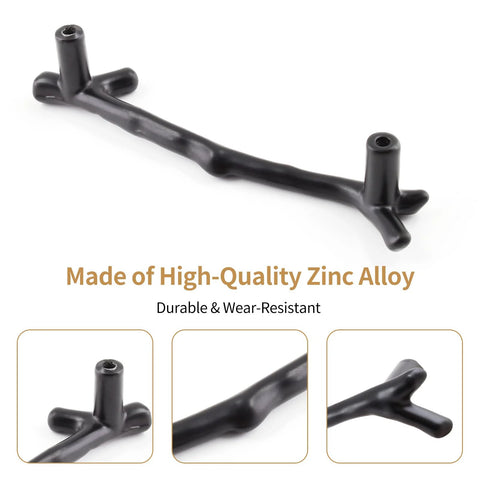Twig Branch Drawer Handles 10 Pack Black Tree Branch Cabinet Pulls Three And Three Quarters Inch Center To Center Zinc Alloy