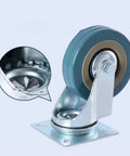 Heavy Duty Swivel Caster Wheels Four Pack With Rock Solid Metal Housing And High Temp Nylon Treads 2 Inch close-up with sealed bearings.