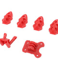3D Printed RC FPV Drone Mounting Base Kit with motor, camera, and antenna mounts, red components for 5-10 inch quadcopter frames