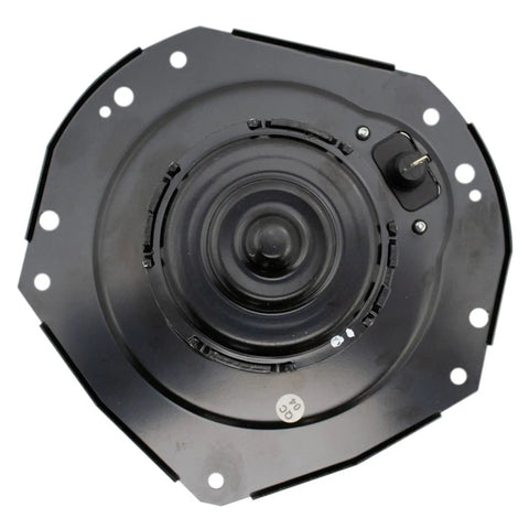 Direct Drop In HVAC Heater Air Conditioning Blower Motor Assembly With Fan Cage top view showing motor and switch detail.