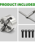 Rugged 100mm Independent Lathe Chuck 4 Jaw Grips 4 Inch Capacity 3500 RPM Hardened Steel Construction with key and screws