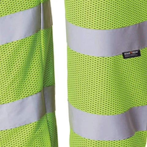 Straight Up The Ultimate High Visibility Reflective Safety Pants For Men And Women Featuring Cool Airflow Mesh For Sweltering Construction Grinds And Traffic Work All Day No Sweat Ease with gray reflective stripes and breathable mesh.