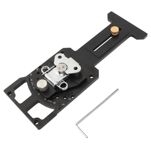 11-Position Adjustable Track Saw Square With CNC Machining For Top Notch Precision Cutting, 60 Degree, 45 Degree, 30 Degree And Other Positive And Negative Angle Stops, Universal Track Saw Accessory For Accurate Miter Cuts And Fast Layouts, black aluminum guide