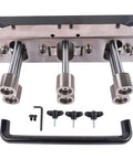 Three Station Edge Roller Bender For Metal Bending, Adjustable From Zero To Ninety Degrees, with components shown