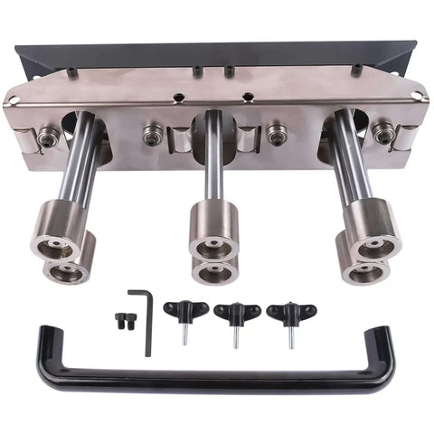 Three Station Edge Roller Bender For Metal Bending, Adjustable From Zero To Ninety Degrees, with components shown