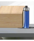 Super Cool Extended Trimming Router Bit For Pros With 12mm Or Half Inch Shank and smooth cutting edges shown with wood.