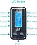 Portable Countertop Ice Maker Dropping Fresh Cubes Fast With A Clear Viewing Window Crafted From Safe ABS Plastic showing LCD control panel features.