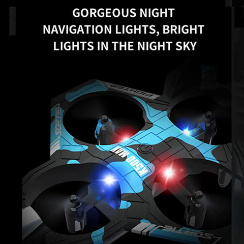 Remote control plane with night navigation lights, Easy To Fly For Kids And Adults Remote Control Plane With Gyro Stabilization Altitude Hold 3D Stunts One Key Takeoff And Landing 360 Degree Flight Fighter Jet Style RC Aircraft Gift.