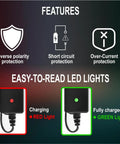 RC Car Battery Charger For NiMH NiCd Packs With Smart Balanced Charging features LED lights for charge status and safety.
