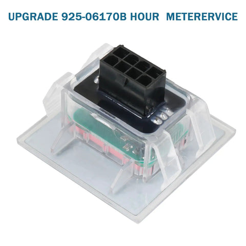 Hour Meter Replacement For Cub Cadet Series 925 06170B 06170A 06170C Fits 725 06170 Parts 925 04036 725 04036 490 900 C075 Easy Install For Your Lawn Tractors, clear plastic housing with black connector