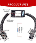 Plug And Play Honda Acura VCM Muzzler Harness Disable Kit With VCM Control Module Wiring Harness Plug Replacement For Acura 2013 And Up Pilot 2009 And Up Accord 2008 And Up Ridgeline 2007 And Up Odyssey 2007 And Up product dimensions shown on a white background