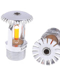 Vertical Fire Sprinkler Head Kicks In At 57C For Solid Building Safety Reliable Heat Activation For Homes And Retail Fast No Sweat Install Compatible With Standard Piping Setup Built Tough To Keep You Covered showing copper alloy sprinkler heads.
