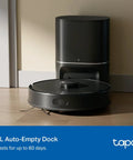 Smart LiDAR Robot Vacuum And Mop With Self Emptying Dock Crazy 5300Pa Suction 97 Percent Dust Pickup Custom Clean Modes Auto Charge Works With Alexa And Google Home RV30 Max Plus shown with 3L auto-empty dock.
