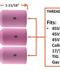 Pro Grade TIG Torch Consumables Kit With Gas Lens Setup For 17 18 26 Series Includes Tungstens And Nozzles Nozzle Sizes