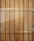 Glass panel mounted with Mirror Screw Decorative Cap Covers 10mm Brushed Stainless Steel Set of 4 on wooden surface.