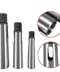 Three-piece steel tool holder collet chuck drill sleeve adapters, MT1–MT5 Morse taper arbors