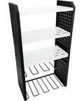 Heavy Duty 17 Inch Five Level Power Tool Storage Rack With 200 Pound Capacity, 9 Gauge Solid Steel Frame, Powder Coat Finish