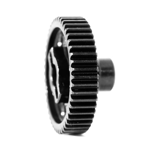 Side view of Beefed Up Hardened Steel 48P 48T Spur Gear Upgrade for One Tenth Scale RC Car, metal gear, Traxxas 4 Tec fit
